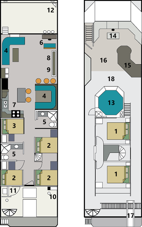CruiseCraft 3 houseboat layout.
